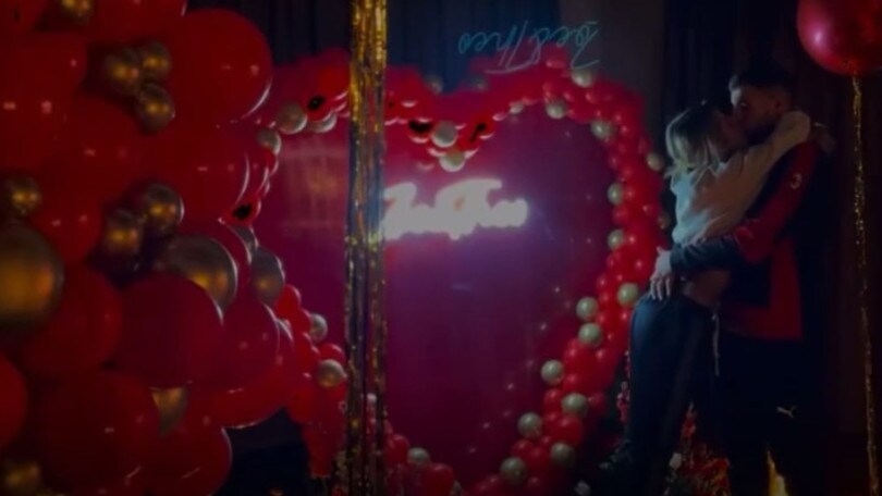 Theo Hernandez e Zoe, San Valentino super romantico