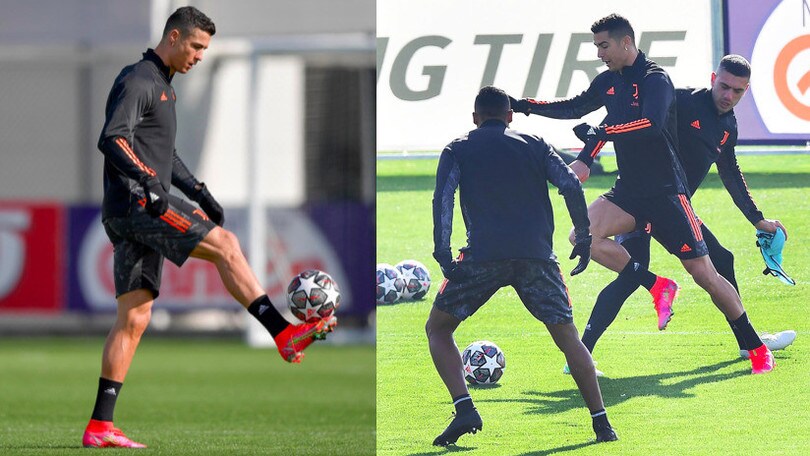 Juve, Ronaldo scatenato in allenamento per la Champions