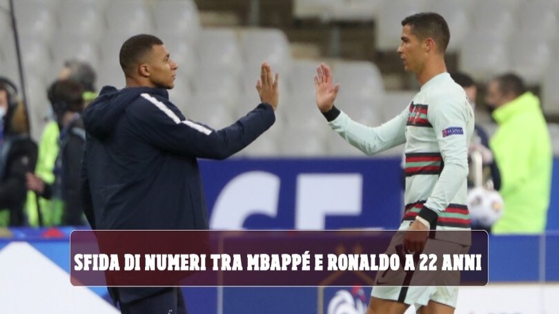 Sfida di numeri tra Mbappè e Ronaldo a 22 anni