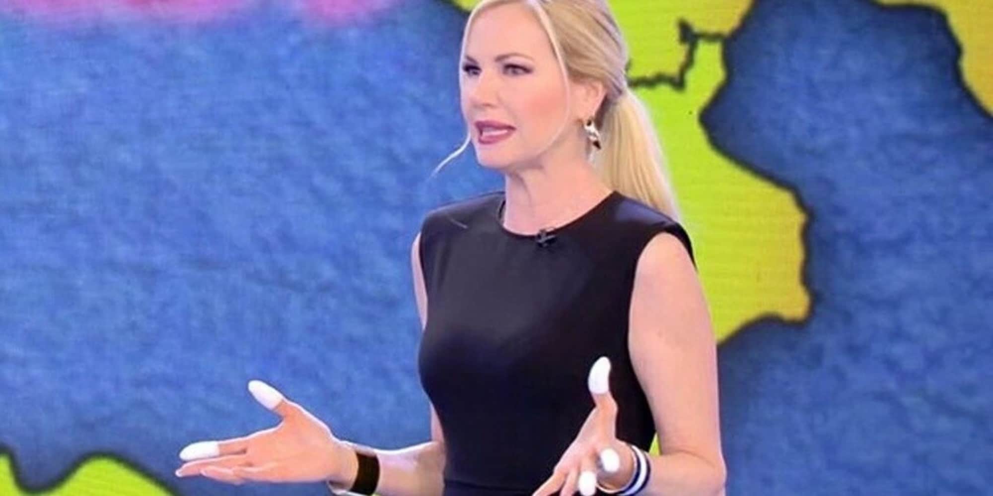 Paura per Federica Panicucci: in tv con la fasciatura