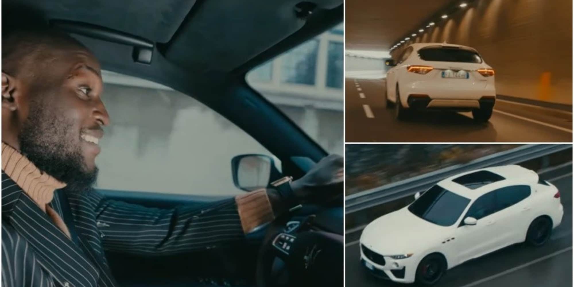 Lukaku, sempre più turbo: eccolo con la Maserati Levante Trofeo