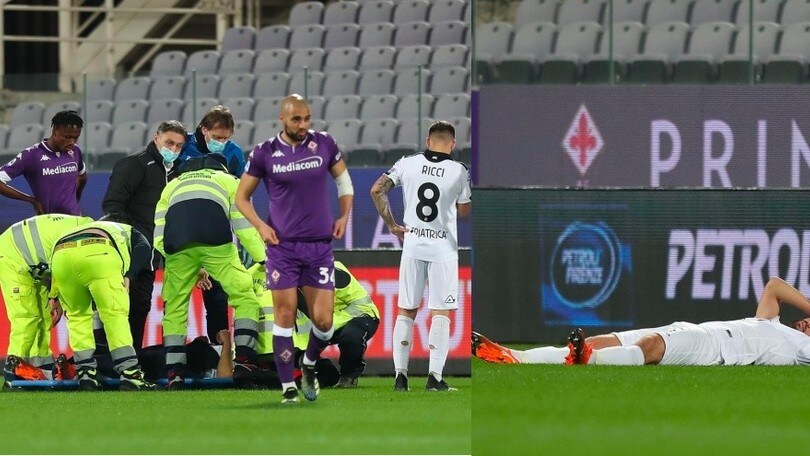 Paura Marchizza: colpo alla testa in Fiorentina-Spezia