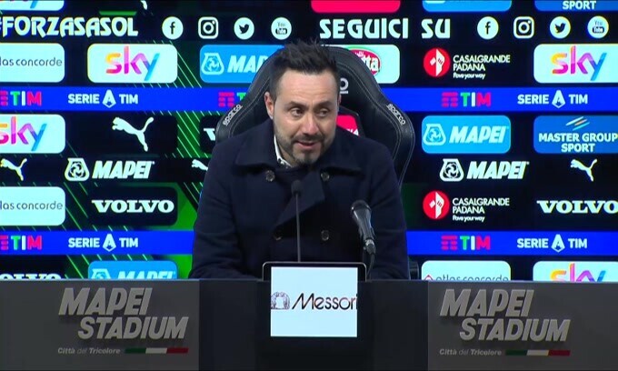 De Zerbi ammette: "L'espulsione ha falsato la partita"