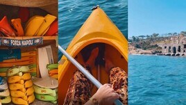 Lady Mertens, in kayak sul golfo di Napoli