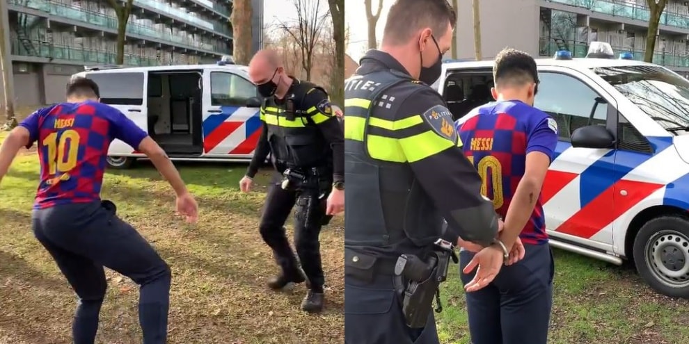 Arrestato dopo il tunnel al poliziotto: VIDEO virale