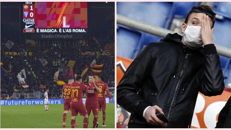 Roma, un anno fa l'ultima partita con i tifosi all'Olimpico