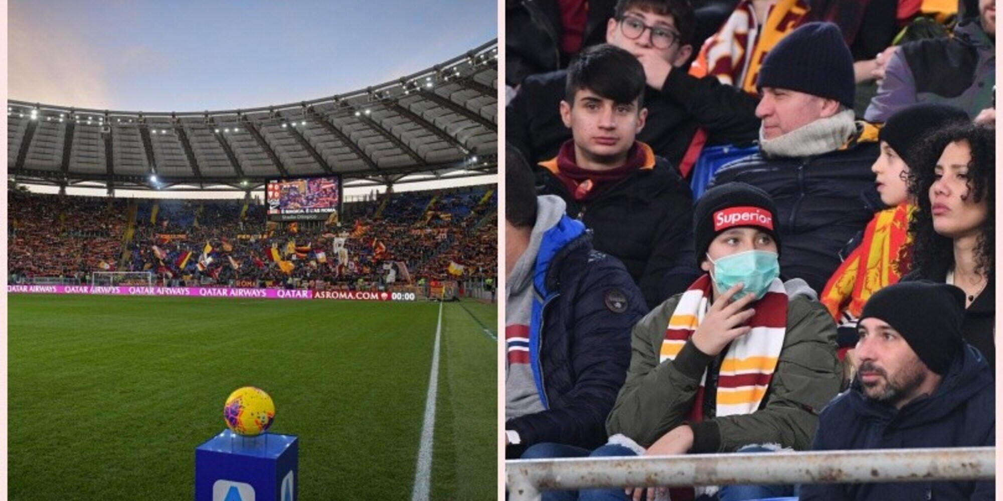 Roma, un anno fa l’ultima partita all’Olimpico con i tifosi