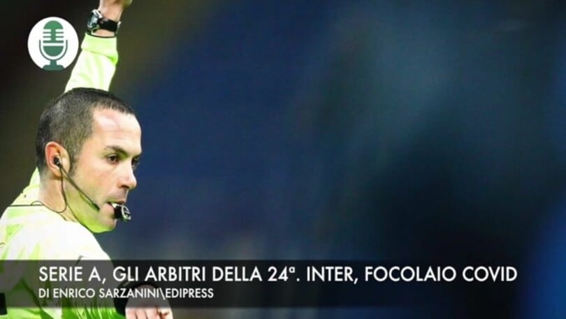 Serie A, gli arbitri della 24ª. inter, tre dirigenti positivi