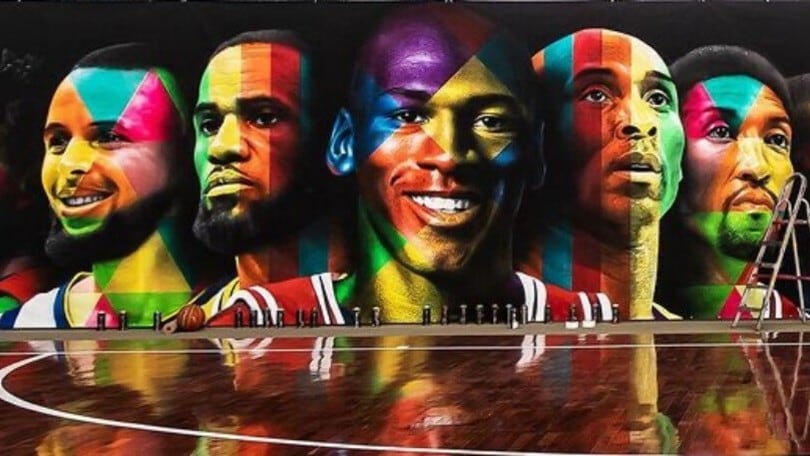 Da Kobe Bryant a Jordan: il murales per il campo da basket di Neymar