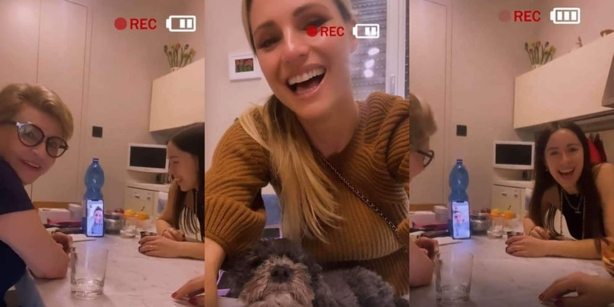 Michelle Hunziker e Aurora Ramazzotti: la videochiamata a Sara Daniele
