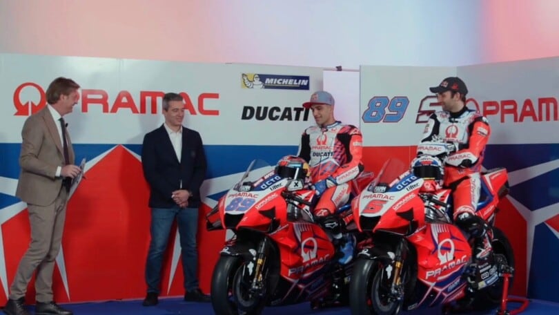 MotoGP: Pramac presenta le Ducati 2021 di Zarco e Martin