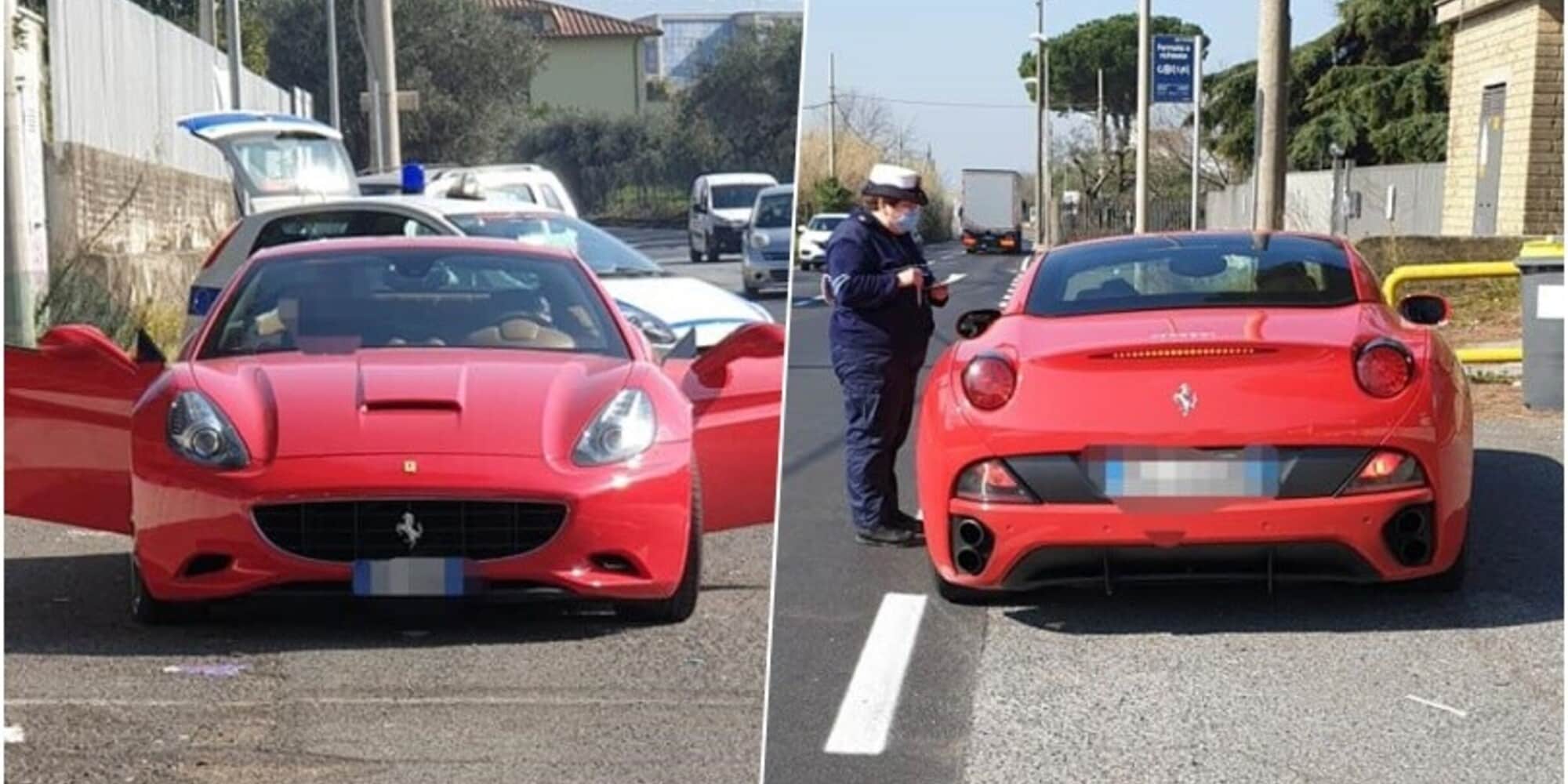 Ferrari senza revisione multata, la polizia: "L'abbiamo fatta malvolentieri"