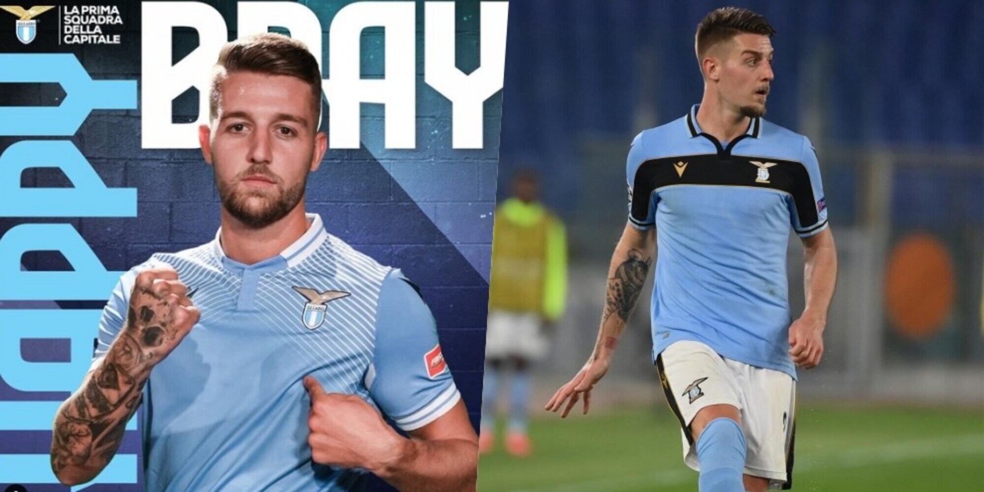 Lazio in festa per Milinkovic: “Auguri Sergente”