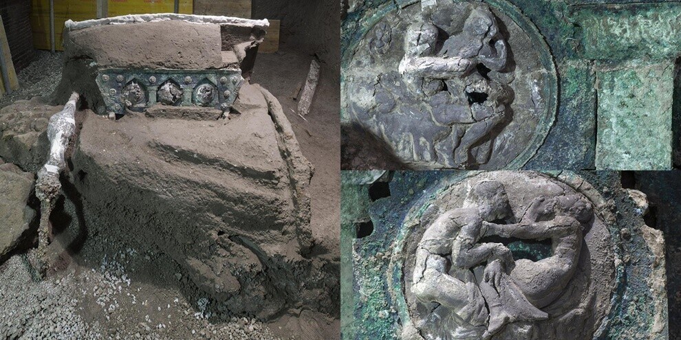 Pompei, clamorosa scoperta: trovato uno straordinario carro nuziale