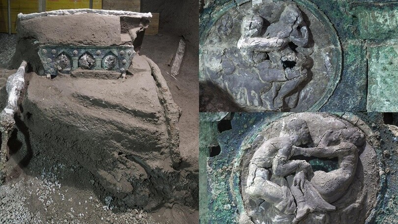 Pompei, clamorosa scoperta: trovato uno straordinario carro nuziale