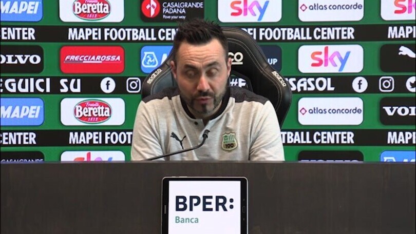 De Zerbi: "100 panchine in A con il Sassuolo sono un orgoglio"