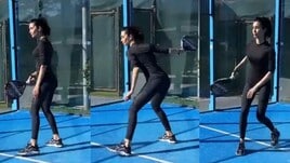 Federica Nargi scatenata sul campo di padel