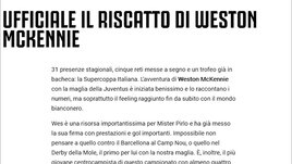 Juve, ufficiale: McKennie a titolo definitivo