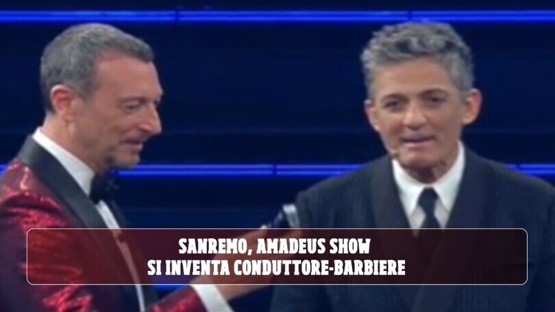 Amadeus show: taglia i baffi a Fiorello in diretta!