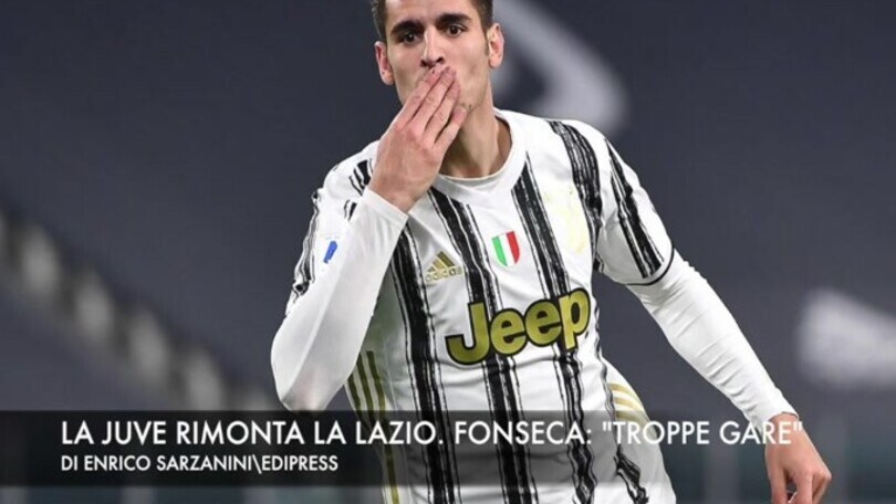 La Juve rimonta la Lazio. Fonseca: "Troppe gare"