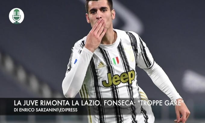 La Juve rimonta la Lazio. Fonseca: "Troppe gare"