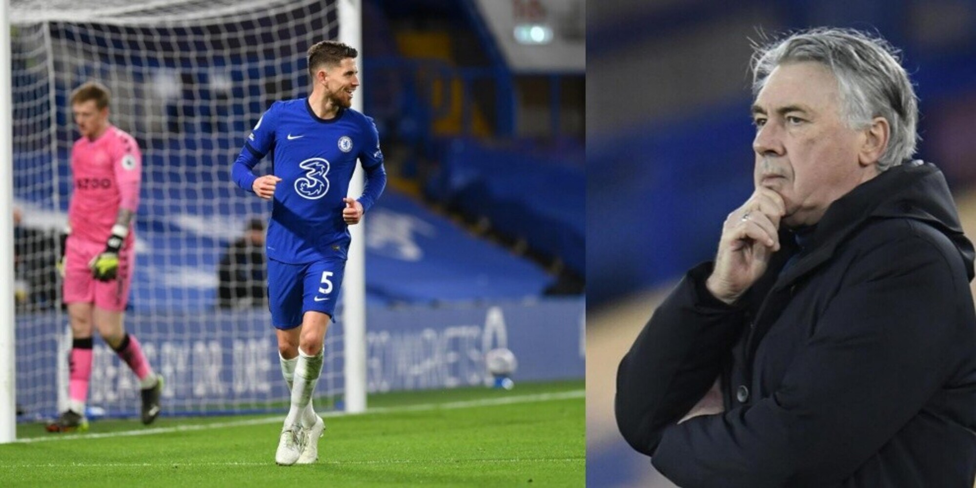 Jorginho punisce Ancelotti: 2-0 Chelsea sull'Everton. Ko Bielsa