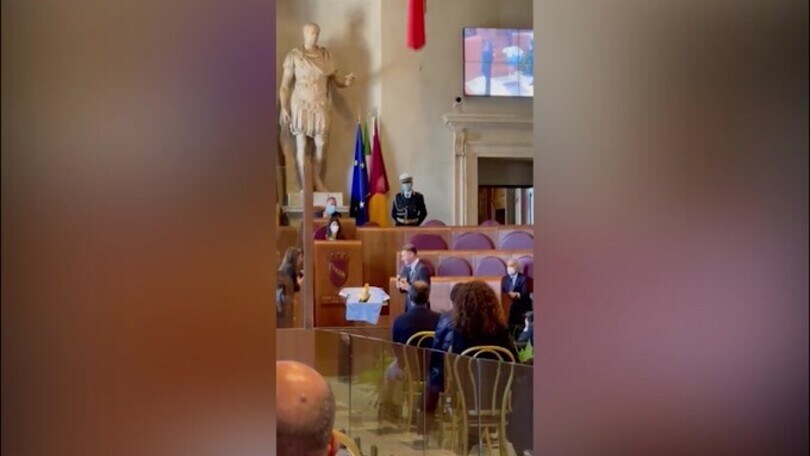 Lazio, il discorso di Immobile in Campidoglio