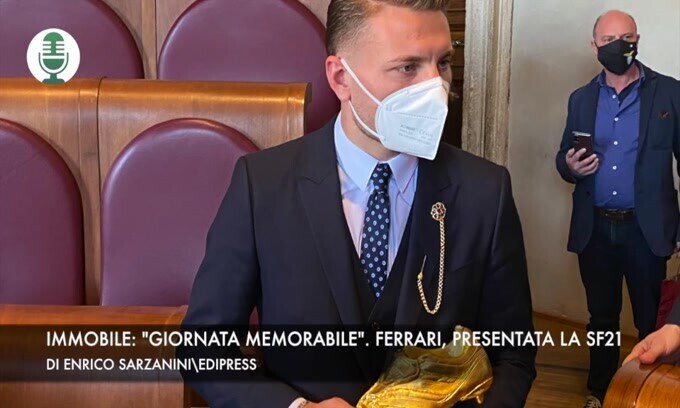 Immobile: "Giornata memorabile". Maranello, presentata la SF21