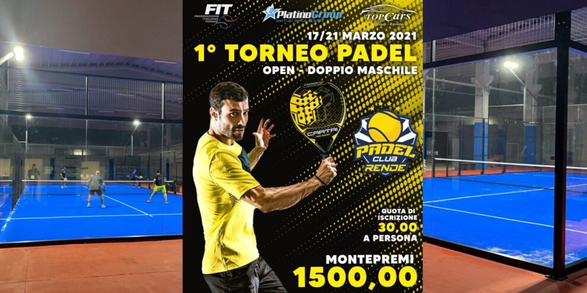 OPEN Maschile Padel 1.500€: storica prima volta in Calabria!