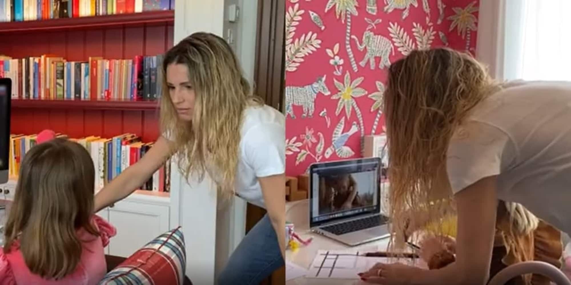 Michelle Hunziker, una mamma alle prese con la didattica a distanza