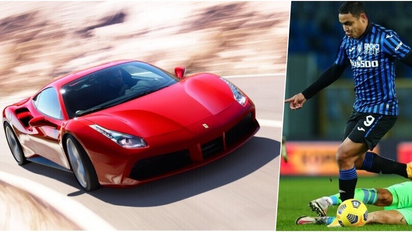 Luis Muriel e la sua Ferrari 488 GTB
