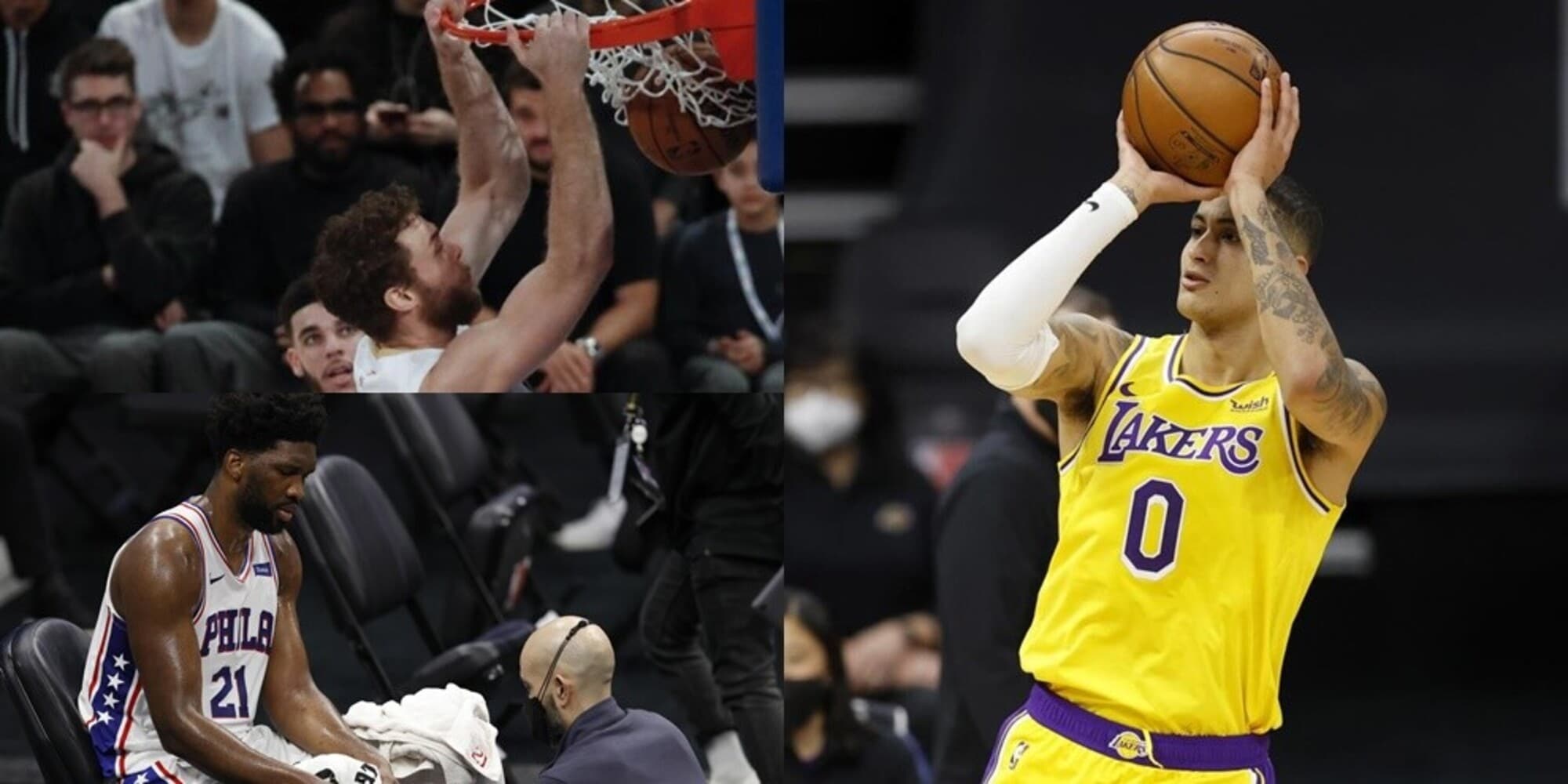 Kuzma trascina i Lakers, Embiid ko. 8 punti per Melli