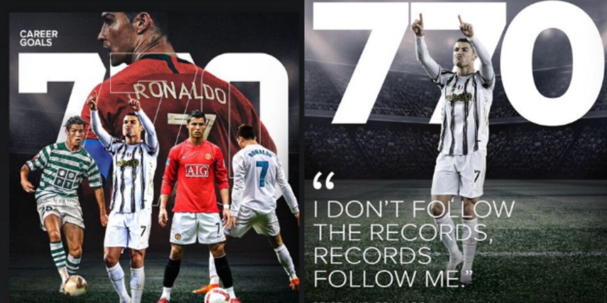 Juve, super Ronaldo: "Non seguo i record, loro seguono me"