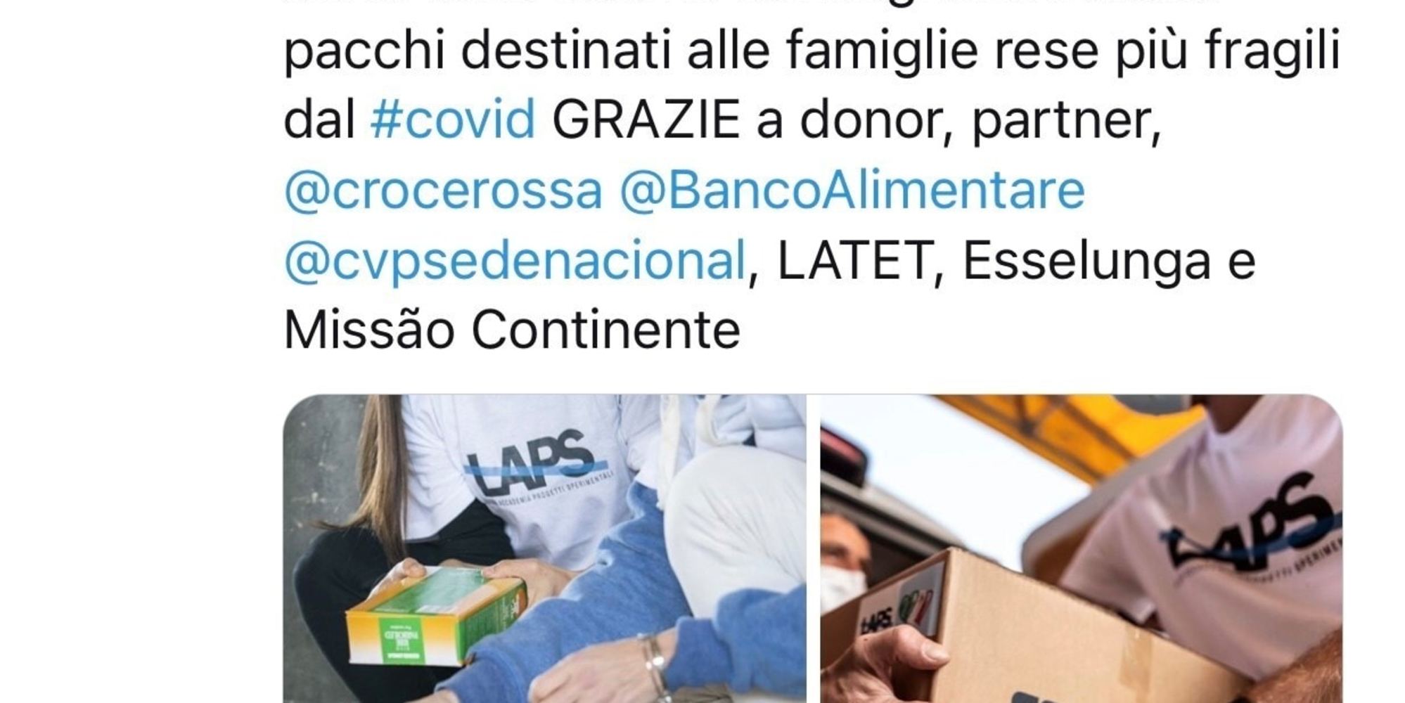 LAPS e FIGC: raccolti due milioni per le famiglie colpite dalla crisi