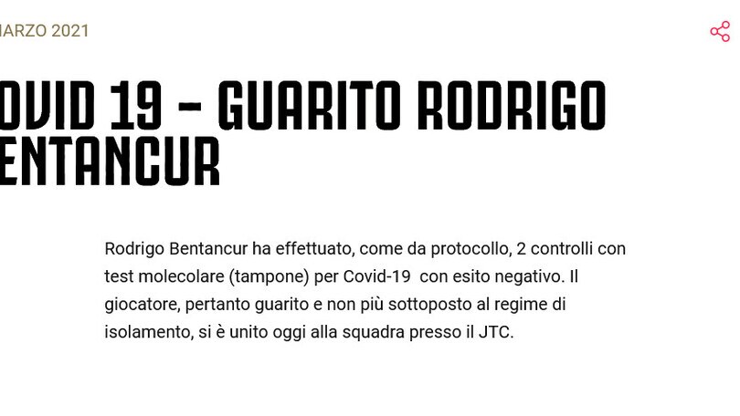 Juve, buona notizia per Pirlo: Bentancur è guarito dal Covid