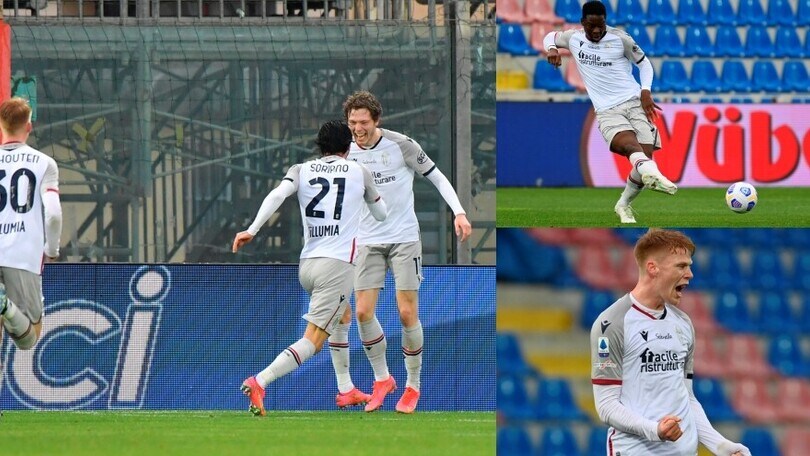Bologna, rimonta pazzesca a Crotone: da 0-2 a 3-2