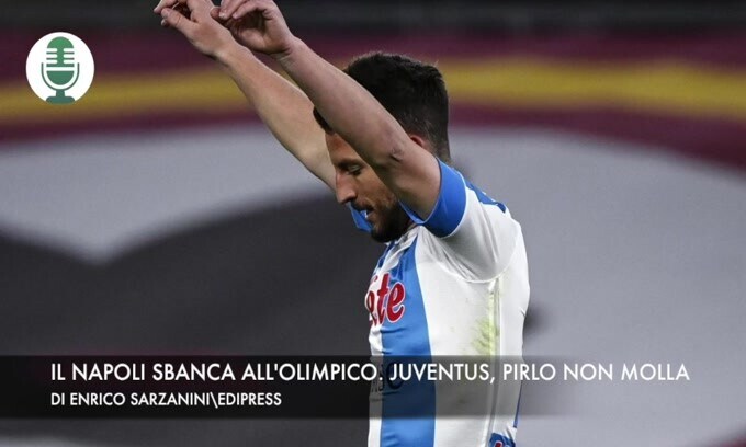 Il Napoli sbanca all'Olimpico. Pirlo: "Credo ancora nello scudetto"
