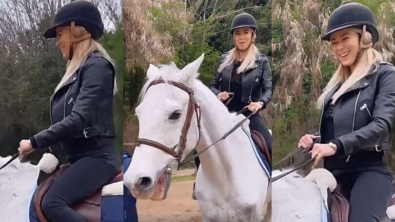 Diletta Leotta e il cavallo Cassius, è subito intesa!