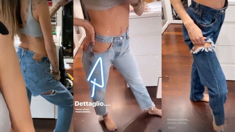 Melissa Satta prova i jeans: occhio al dettaglio!