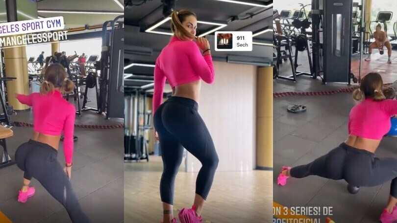 Lady Vidal, l'allenamento toglie il respiro
