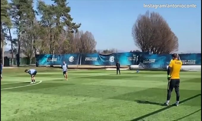 L'allenamento dell'Inter pubblicato da Antonio Conte