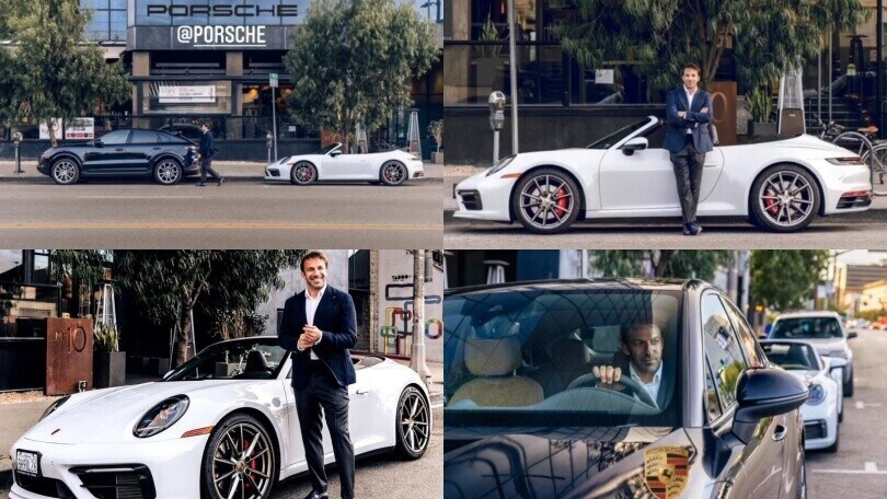 Del Piero con tre Porsche sui social