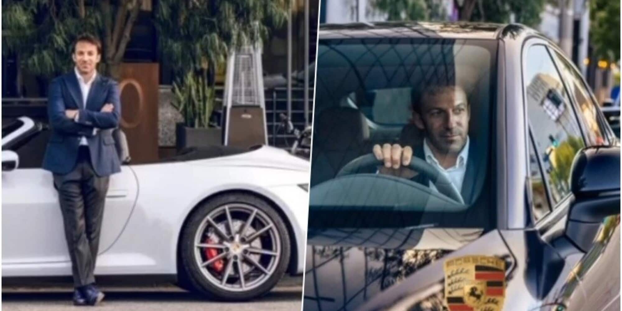 Del Piero, Re di tre Porsche: gli juventini impazziscono sui social