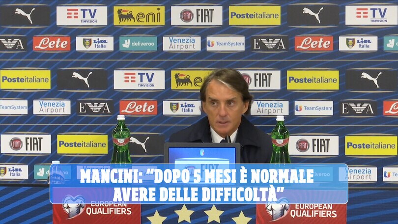 Mancini: "Dopo 5 mesi è normale avere delle difficoltà”