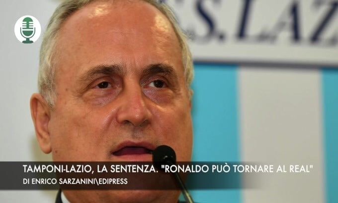 Tamponi Lazio: la sentenza. "Ronaldo può tornare al Real"