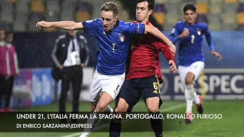 Under 21, l'Italia ferma la Spagna. Portogallo, Ronaldo furioso