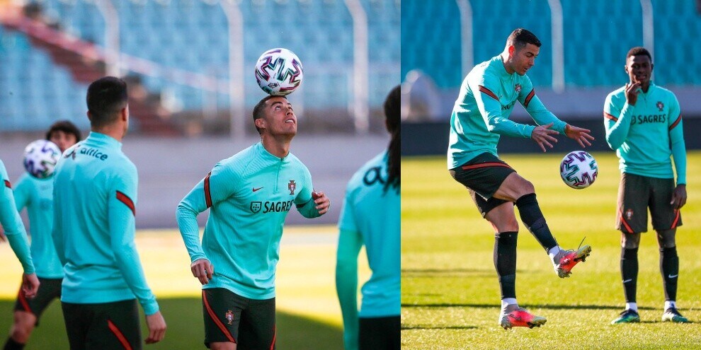 Ronaldo, che numeri in allenamento con il Portogallo