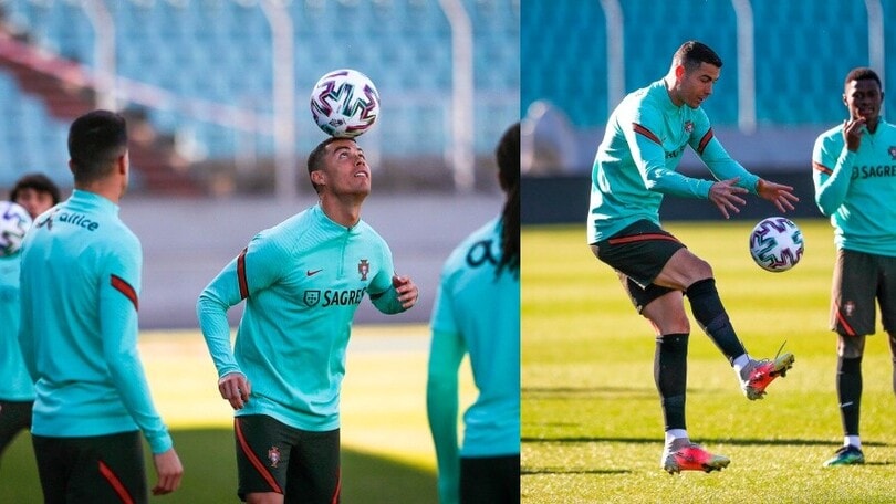 Ronaldo, che numeri in allenamento con il Portogallo