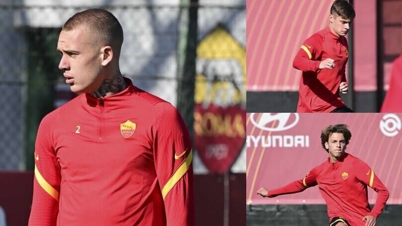 Roma a Trigoria: Karsdorp e Mayoral con tanti Primavera in gruppo