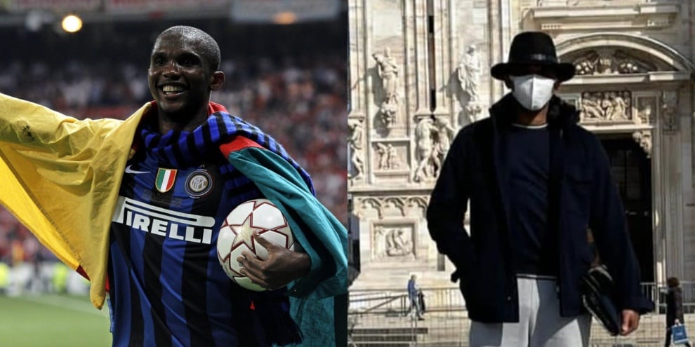 Eto'o, la foto al Duomo di Milano fa impazzire i tifosi